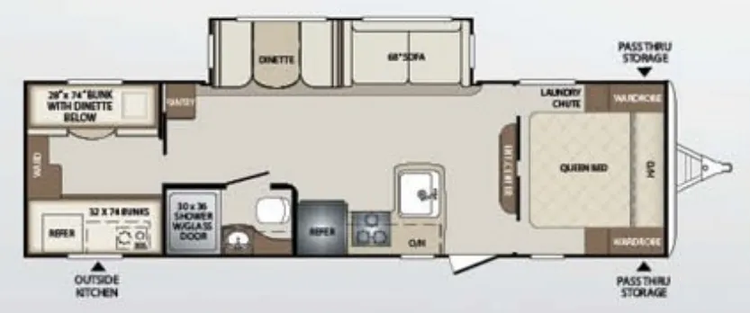 Keystone Bullet 287QBSWE floor plan