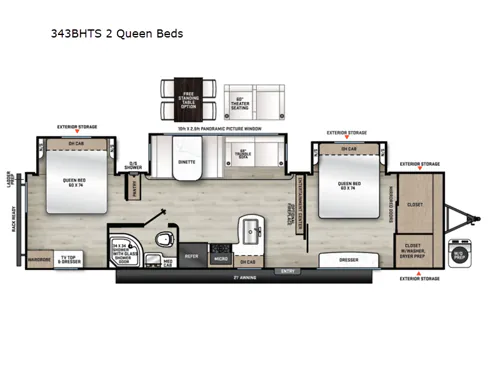 2026 Coachmen Catalina Legacy Edition 343BHTS (2 Queen Beds), Photos photo 2