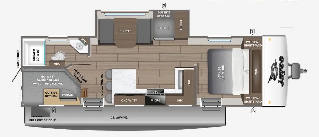 2026 Jayco Jay Feather 25BH floor plan