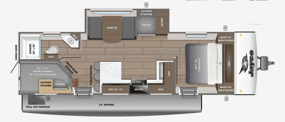 2026 Jayco Jay Feather 25BH - Floor plan