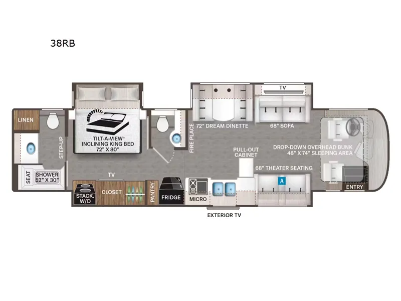 2026 Thor Motor Coach Riviera 38RB floor plan