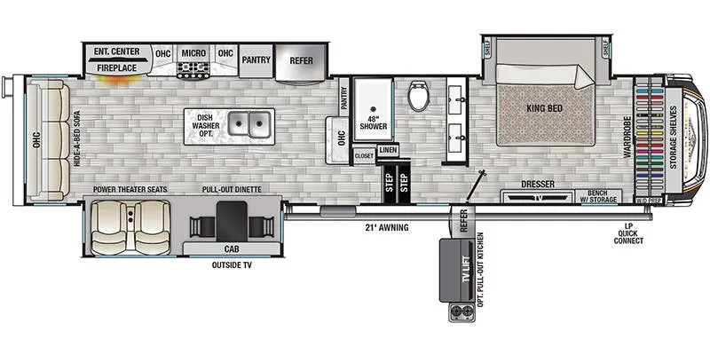 2022 Forest River Cedar Creek Champagne Edition 38EL - Floor plan