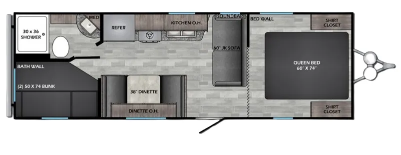 CrossRoads Zinger Lite 252BH floor plan