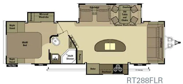 Highland Ridge Open Range Roamer RT288FLR floor plan