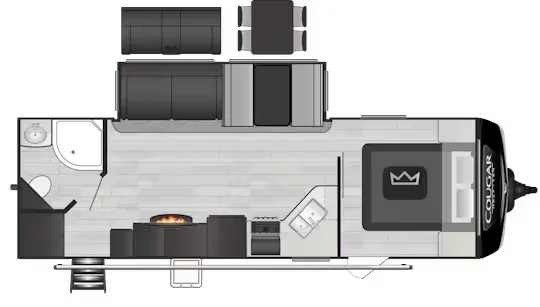 2023 Keystone COUGAR HALF-TON 26RBS - Floor plan