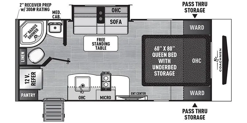 2026 Coachmen Freedom Express Select 19SE - Floor plan
