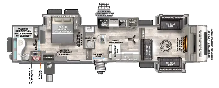 2024 Forest River Salem Hemisphere Elite 36FL - Floor plan