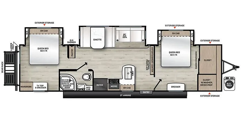 Coachmen Catalina Legacy Edition 343BHTS2QB floor plan