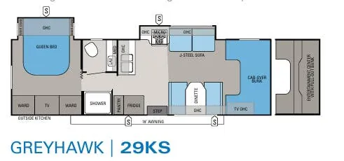 Jayco Greyhawk 29KS floor plan