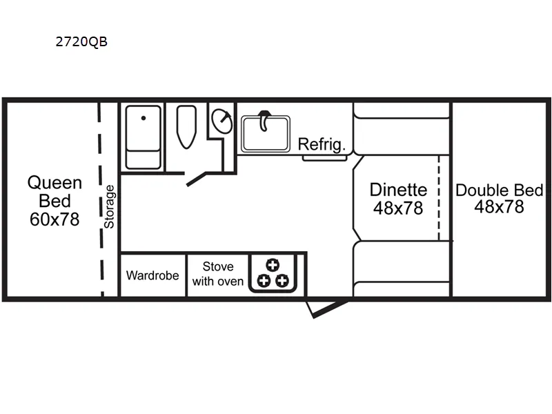 2027 TrailManor 2720 Series 2720QB - Floor plan