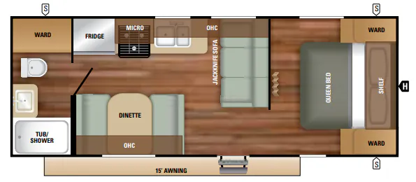 Starcraft Autumn Ridge Outfitter 23FB floor plan