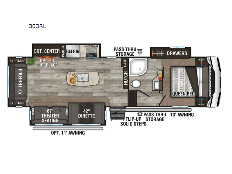 2022 K-Z Sportsmen 303RL - Floor plan