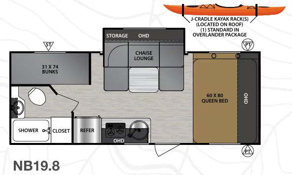 2020 Forest River No Boundaries NB19.8 - Floor plan