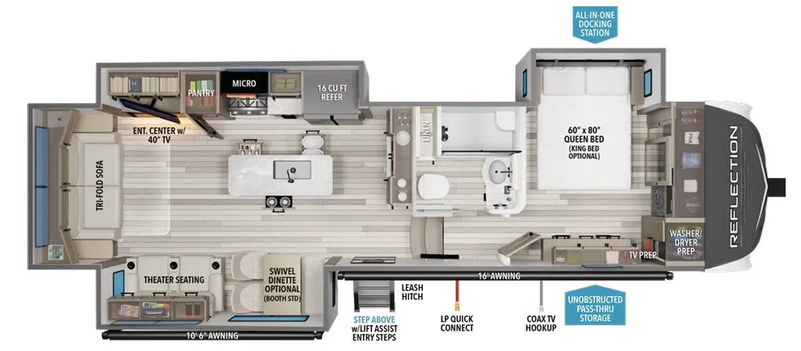 Grand Design Reflection 337RLS floor plan