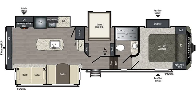 Keystone Laredo 296SBH floor plan