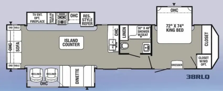 Palomino Puma 38RLQ floor plan
