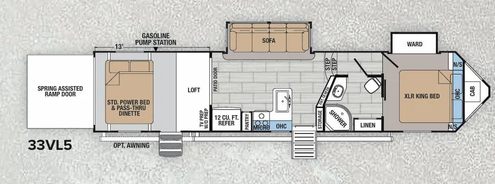 Forest River XLR Nitro 33VL5 floor plan