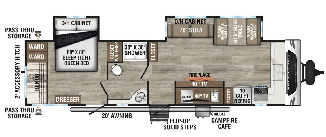 2025 VENTURE RV SPORTTREK 302VFK - Floor plan