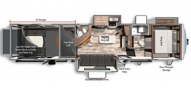 2021 Dutchmen Voltage 3915 - Floor plan
