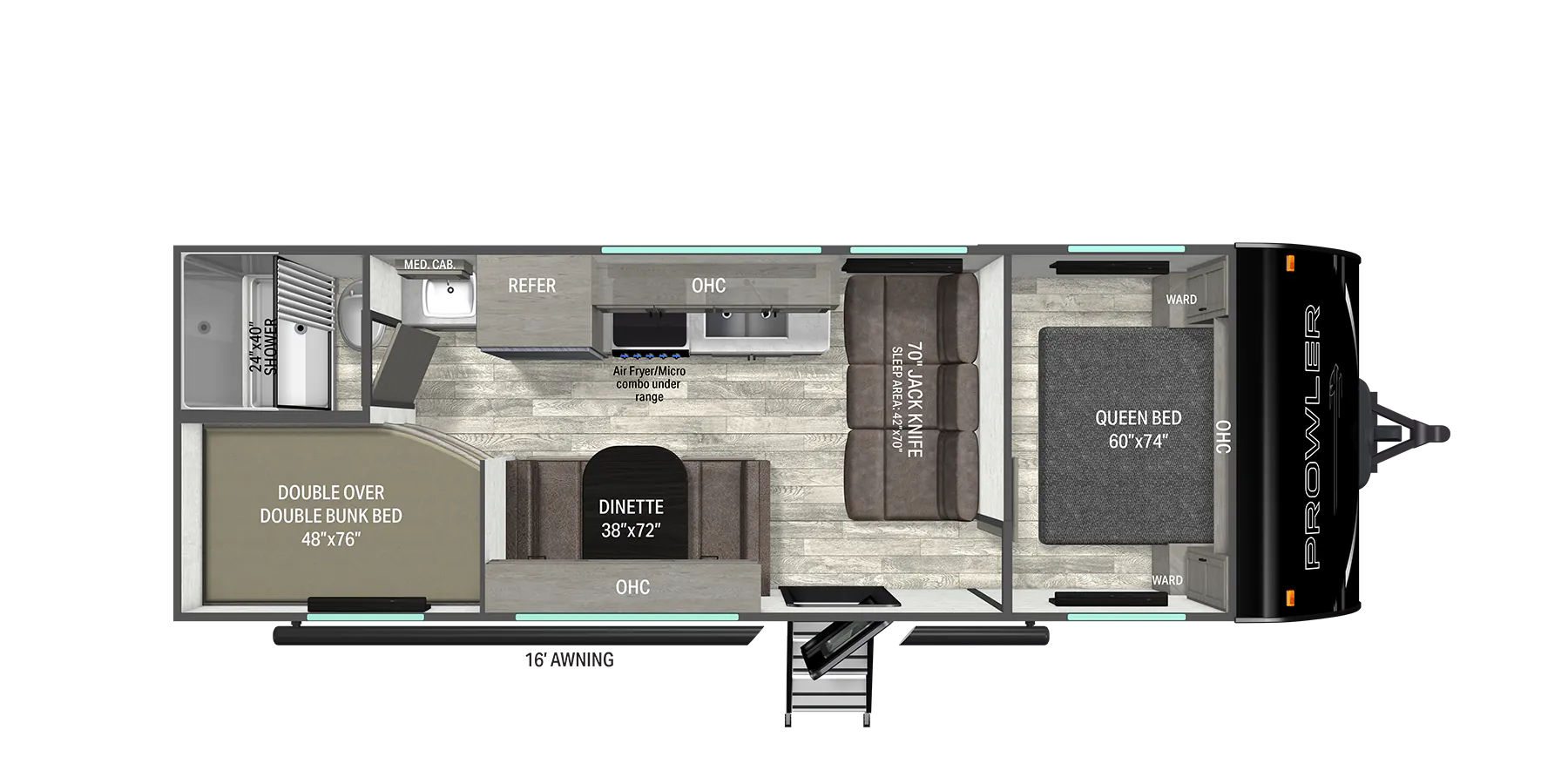 Heartland Prowler 2600BH floor plan