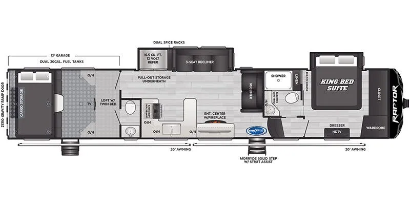 2025 Keystone Raptor 424 - Floor plan