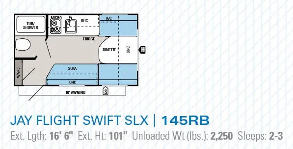 Jayco Jay Flight Swift SLX 145RB floor plan