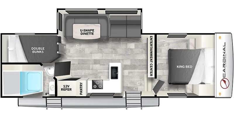 Forest River Cardinal 25BH floor plan