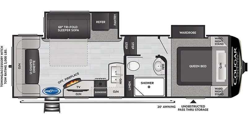 2022 Keystone RV Cougar Half-Ton 24RDS floor plan