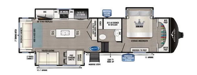East to West Blackthorn 3100RL floor plan