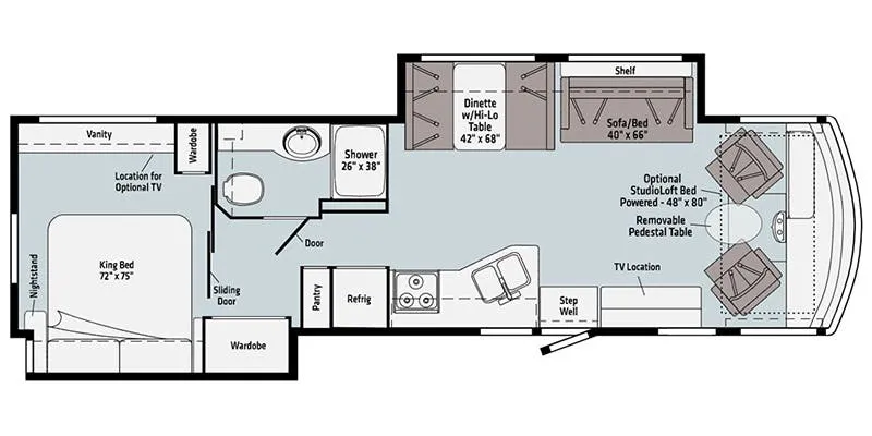 2020 Winnebago Sunstar 35U floor plan