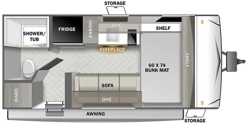 Forest River Wildwood X-Lite Select Southwest 157FBCE floor plan