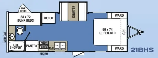 Coachmen Clipper 21BHS floor plan
