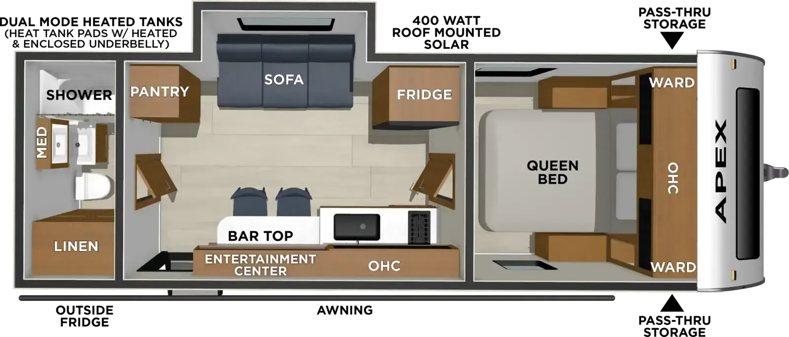Coachmen Apex Nano 224RBS floor plan