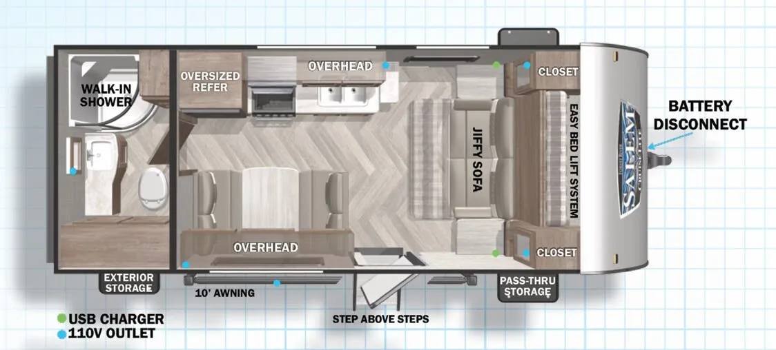 Forest River Salem Cruise Lite 171RBXL floor plan