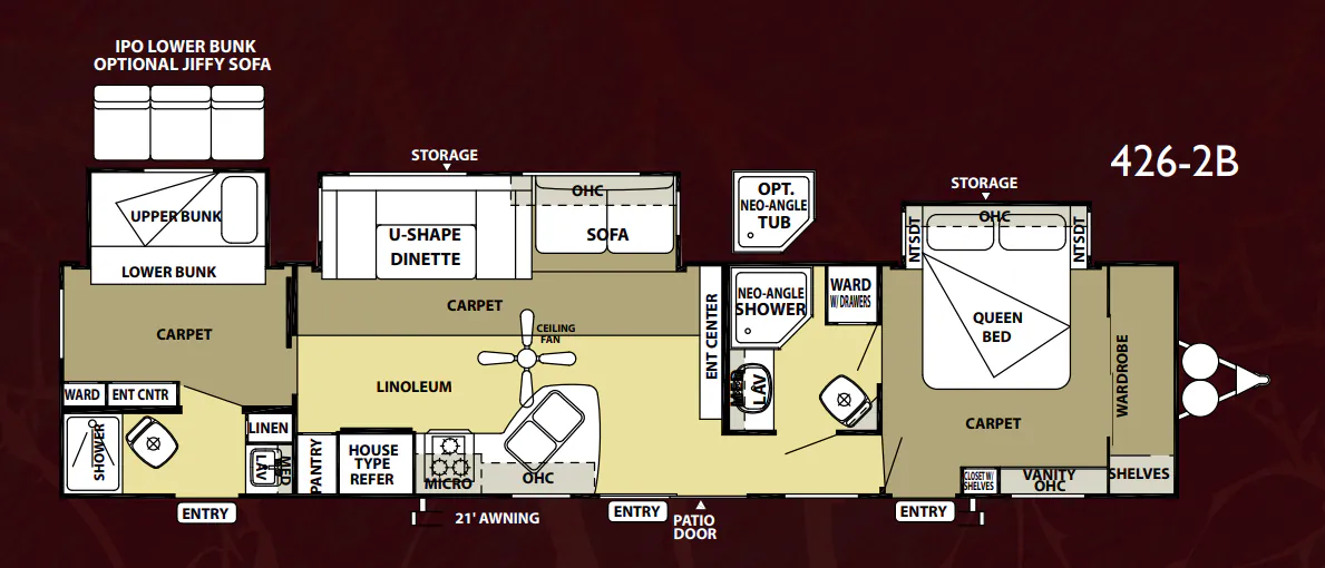Forest River Salem Villa 426-2B floor plan