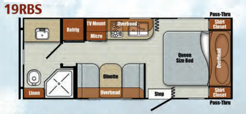 Gulf Stream Vista Cruiser 19RBS floor plan