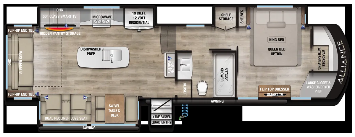 2026 Alliance RV Paradigm 340RL - Floor plan