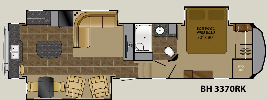 Heartland Bighorn 3370RK floor plan