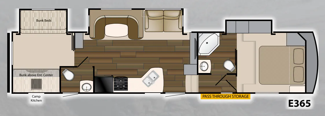 Heartland ElkRidge Xtreme Light E 365 floor plan