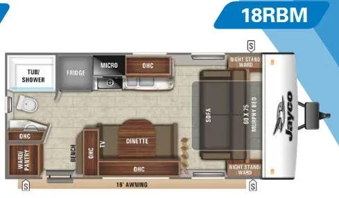 Jayco Jay Feather 18RBM floor plan
