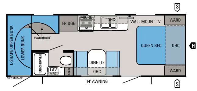 Jayco Jay Feather Select 23K floor plan