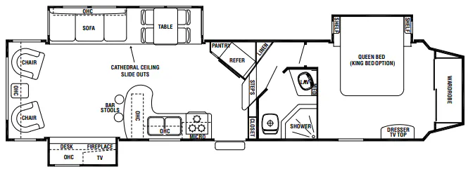 Forest River Cedar Creek Silverback 33L floor plan