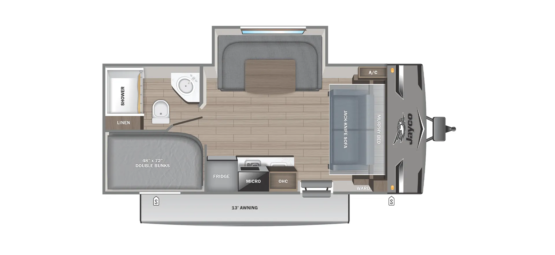 2026 Jayco Jay Flight SLX 197MBW - Floor plan