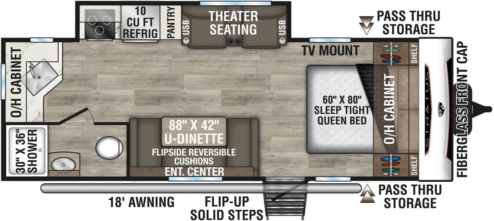 Venture RV Stratus SR221VRK floor plan