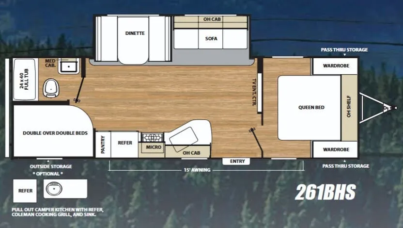 2018 Coachmen Catalina SBX 261BHS - Floor plan