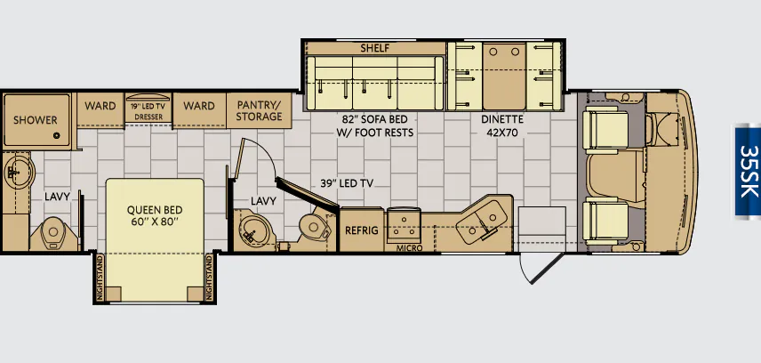 Fleetwood Storm 35SK floor plan