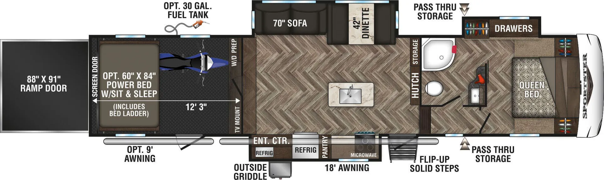 K-Z Sportster 363TH12 floor plan