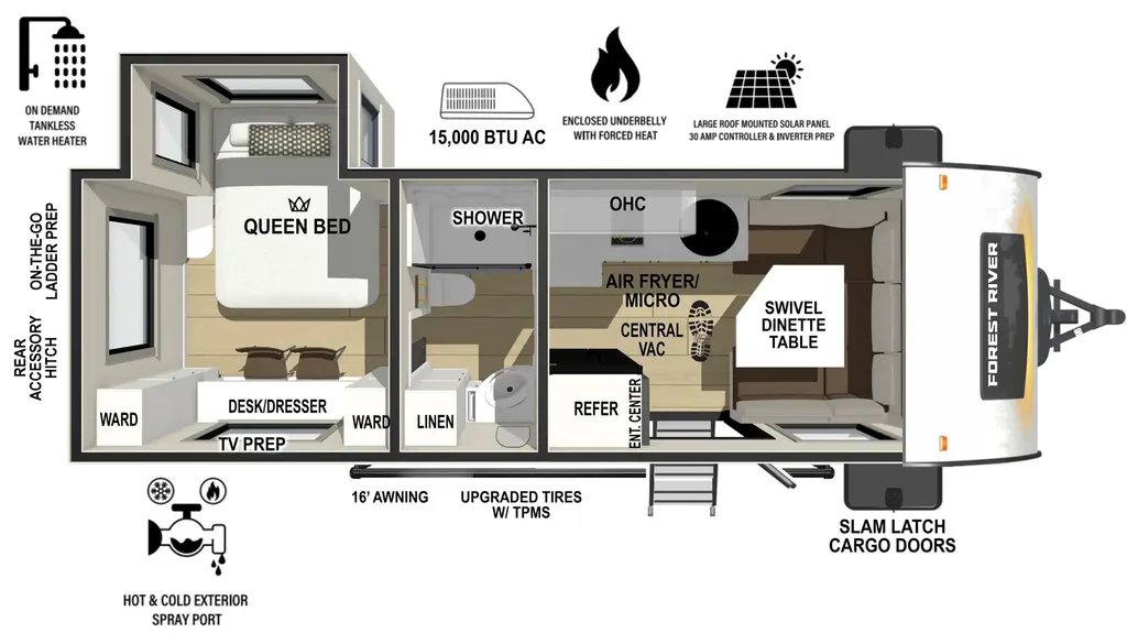 2026 Forest River R-POD RP-204 floor plan