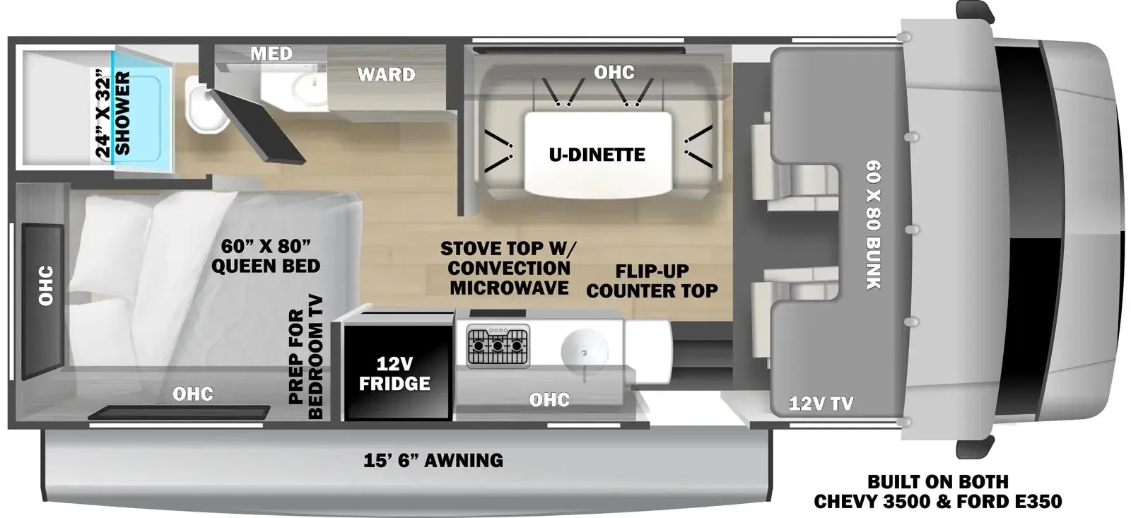 2024 Forest River Forester LE 2351LE FORD - Floor plan