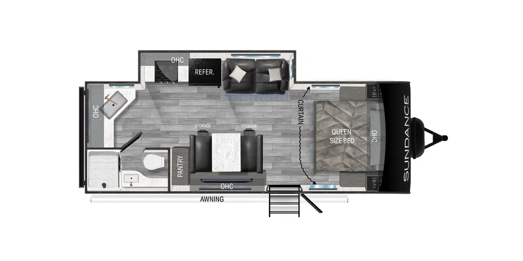 2024 Heartland Sundance Ultra-Lite Travel Trailers 231ML floor plan